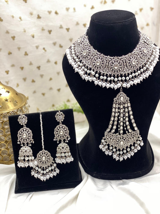 Beautiful designer polki necklace set