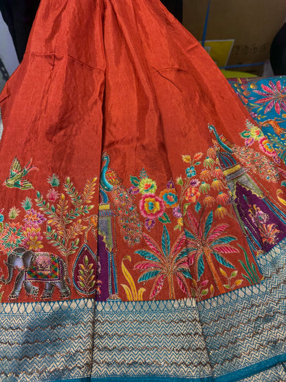 Beautiful designer pure silk saree