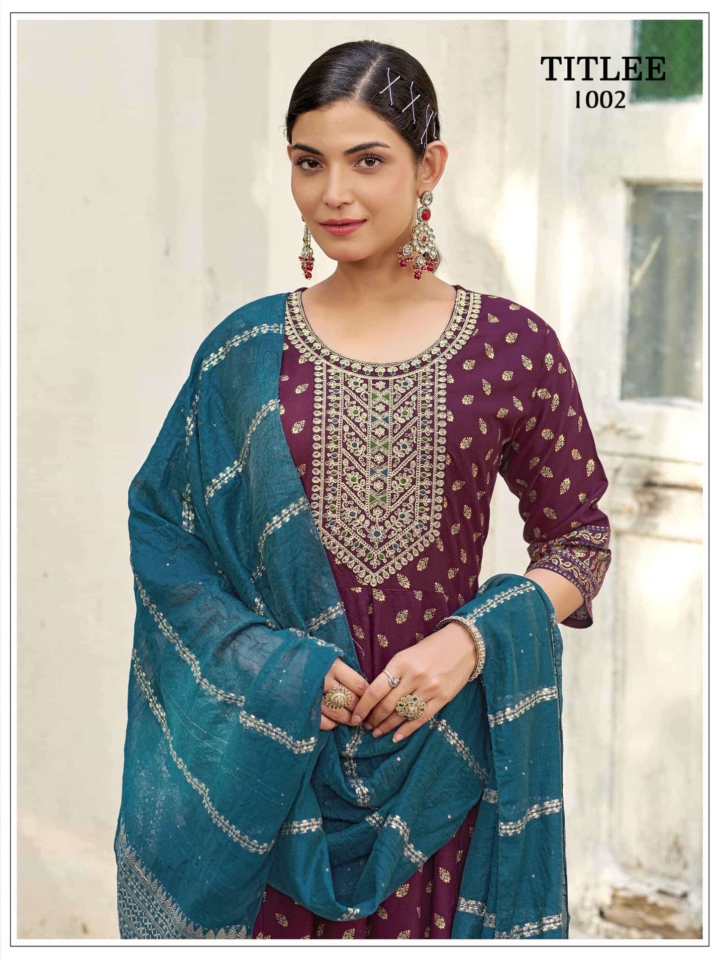 Beautiful designer Readymade Anarkali 3 Piece Suit