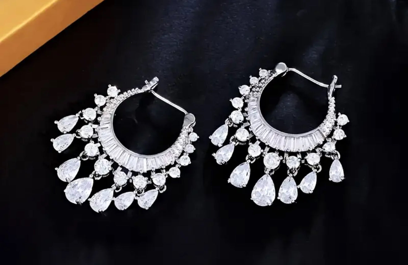 Beautiful designer American diamond earrings