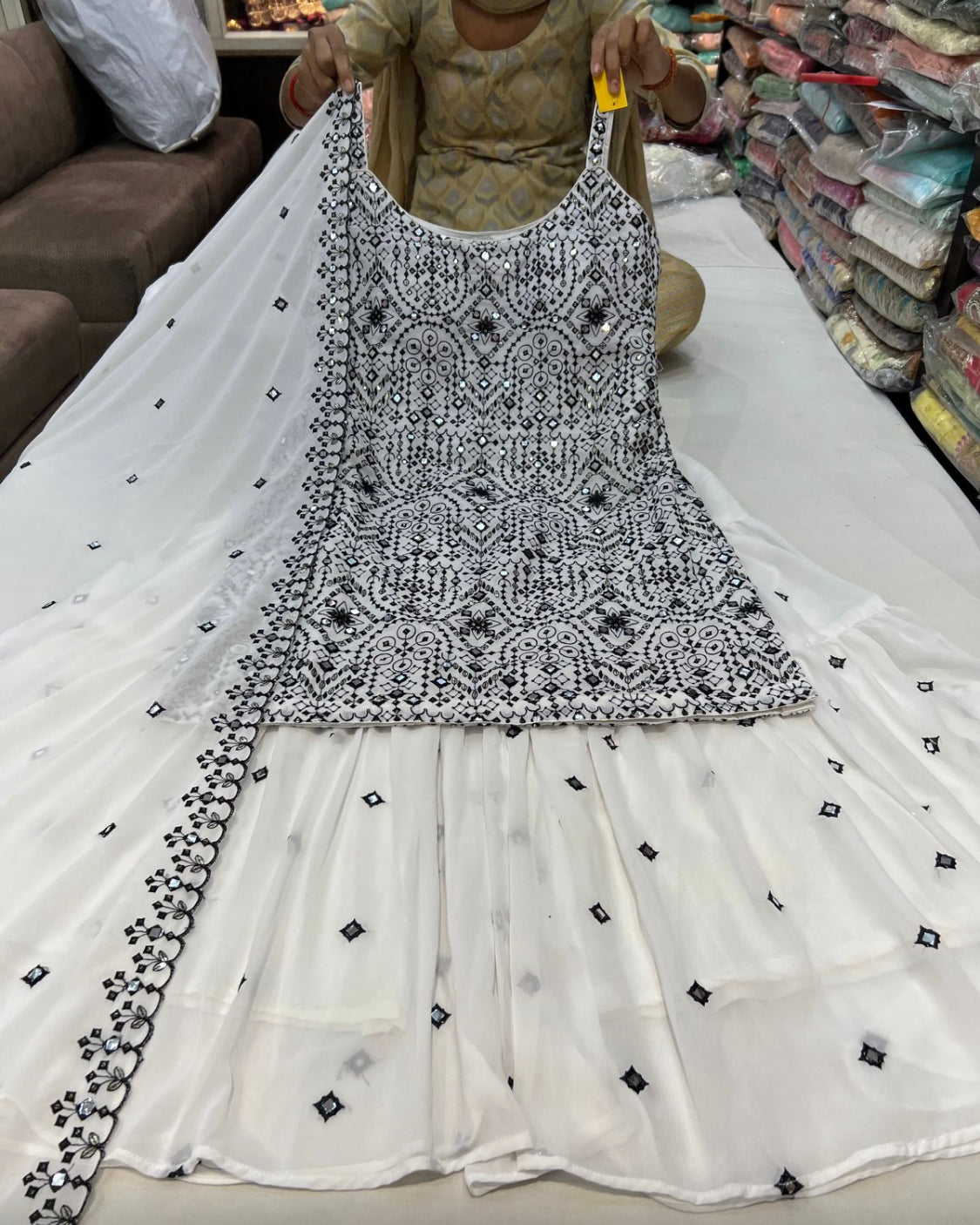 Beautiful designer sharara suit