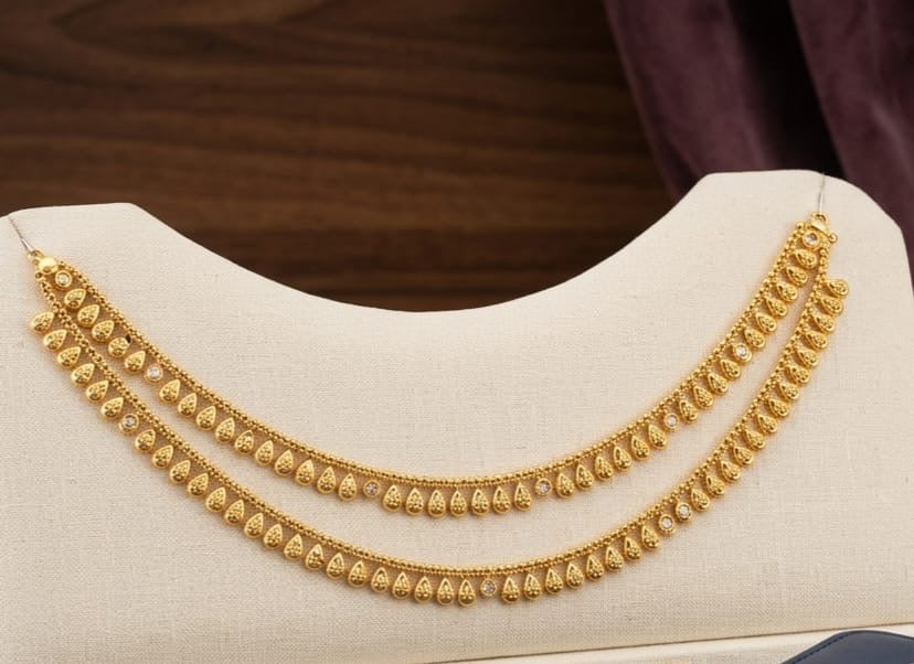 Beautiful designer gold plated anklets