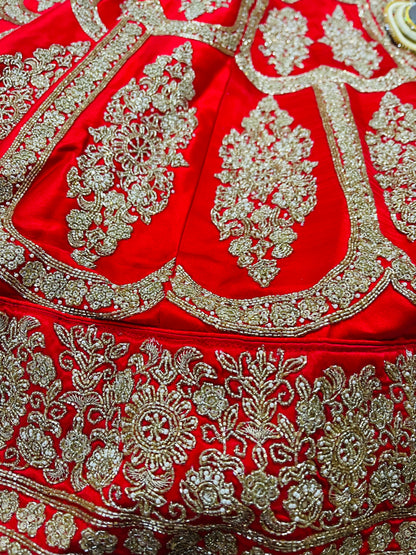 Beautiful designer hand embroidery bridal wear