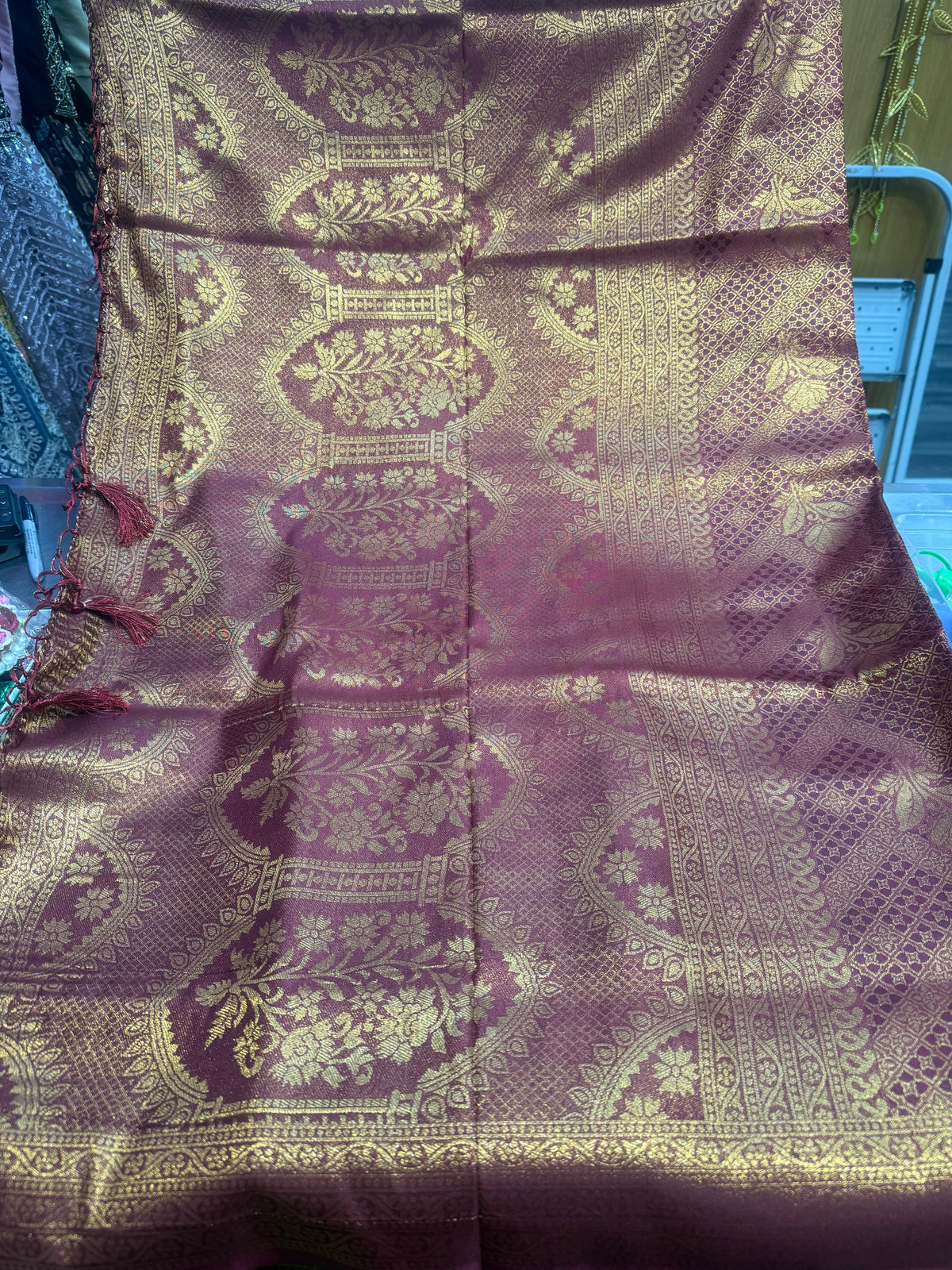 Beautiful designer mulberry box silk saree
