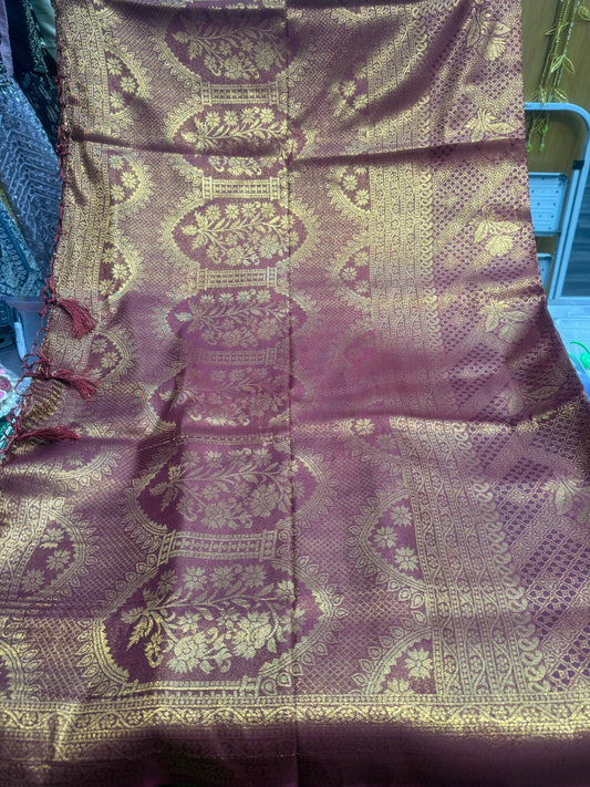 Beautiful designer mulberry box silk saree