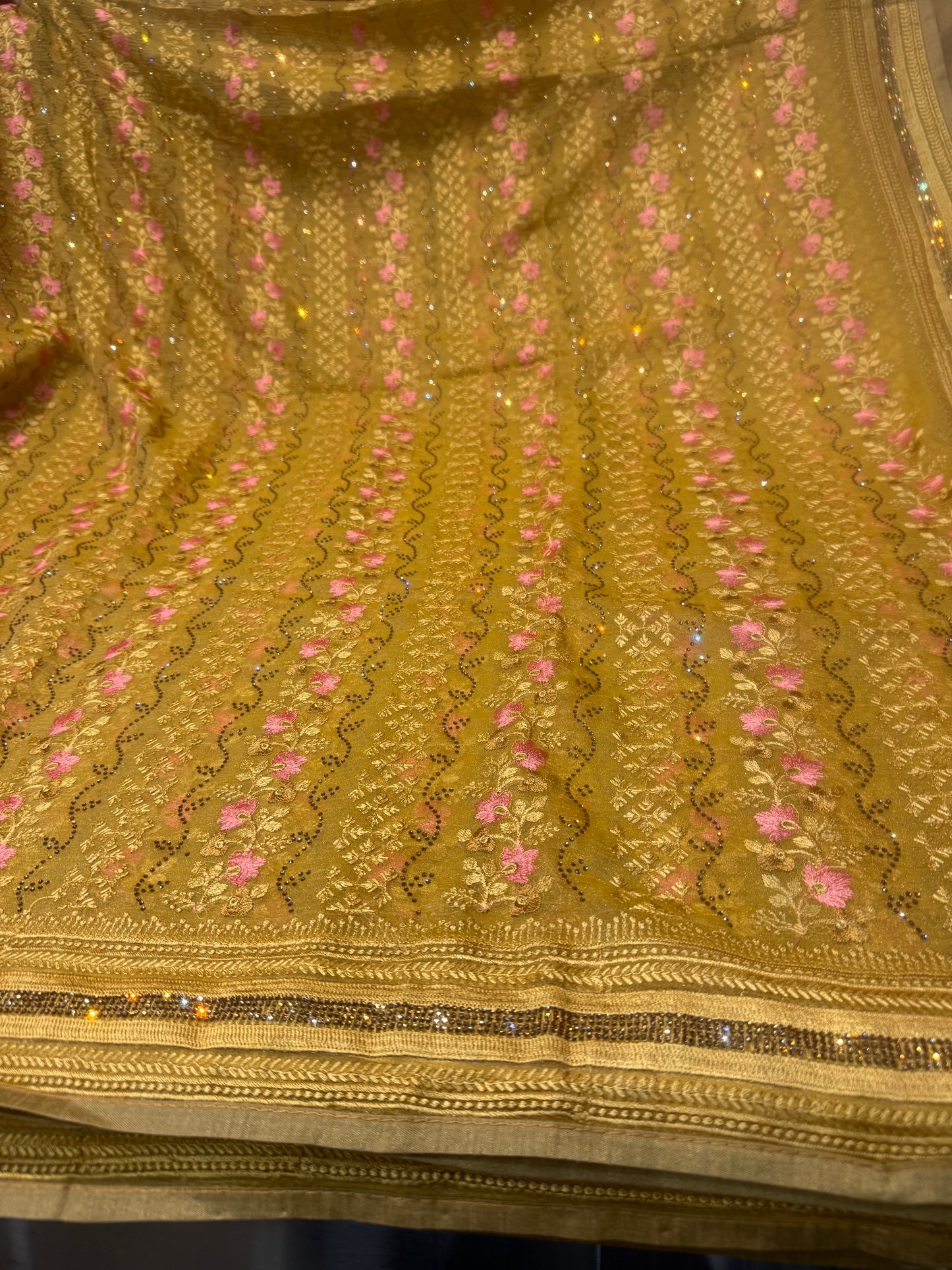 Beautiful designer fully Embroidery saree