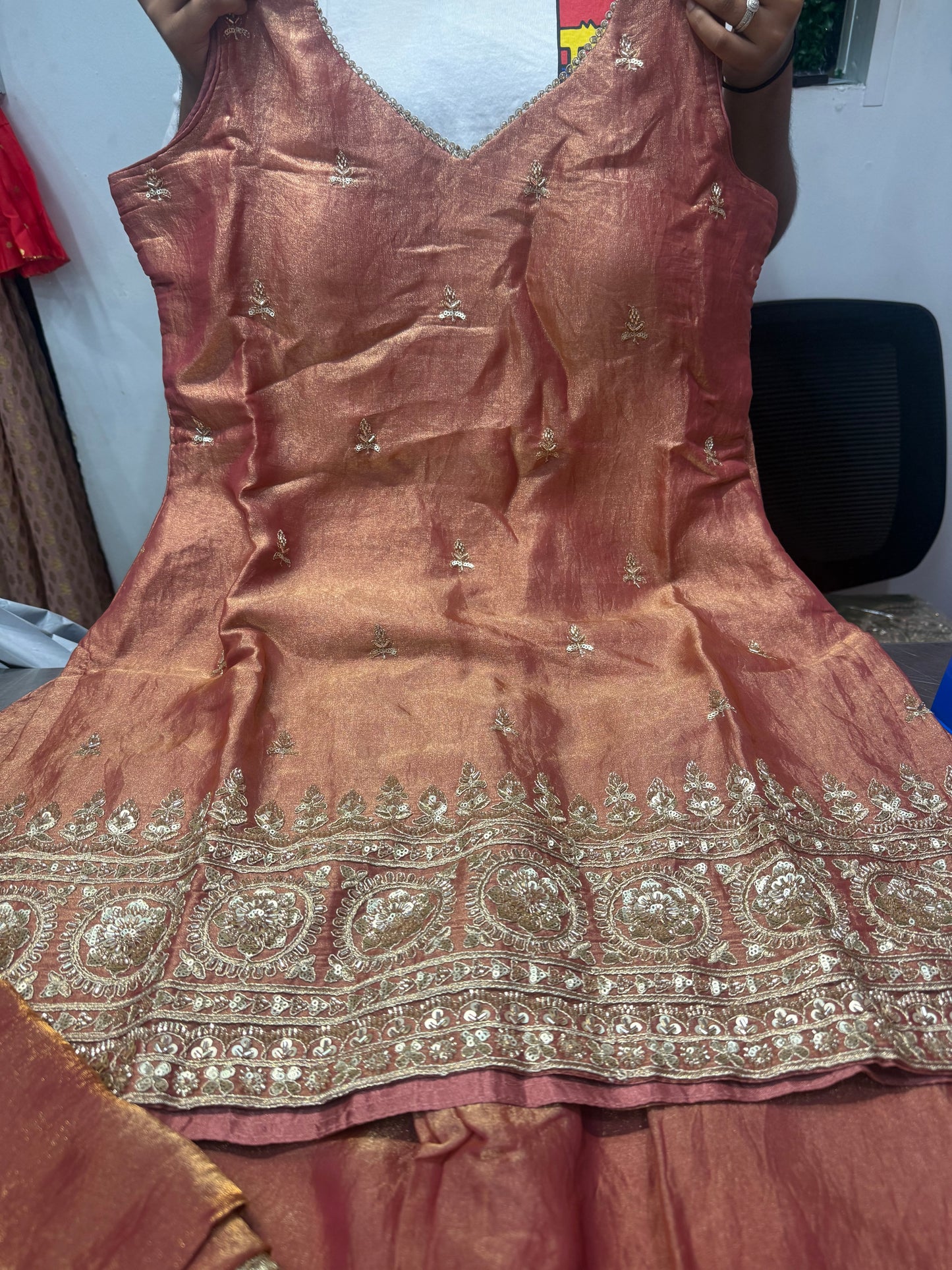 Beautiful designer plazo suit
