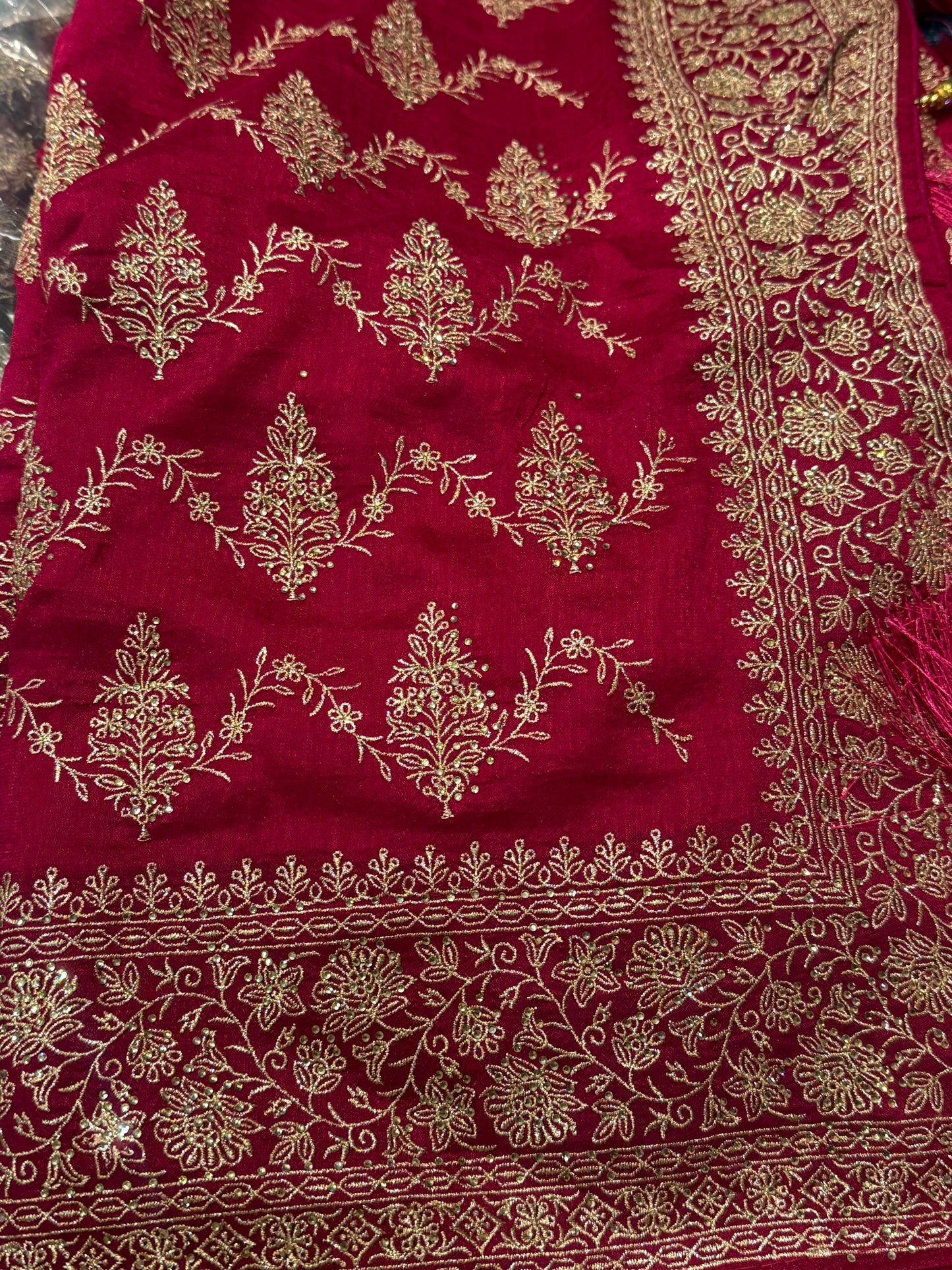 Beautiful designer fully embroidery saree