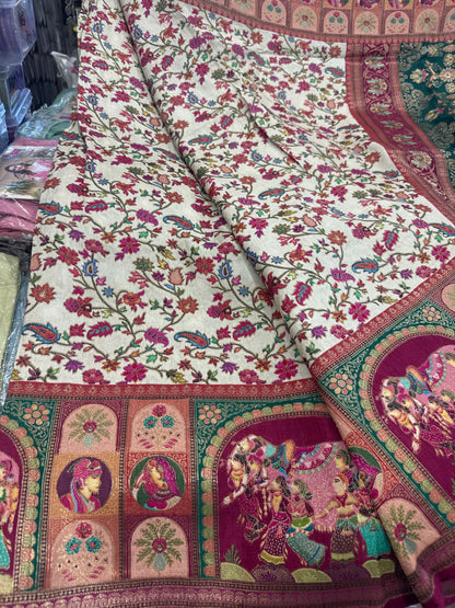 Beautiful designer pure silk saree