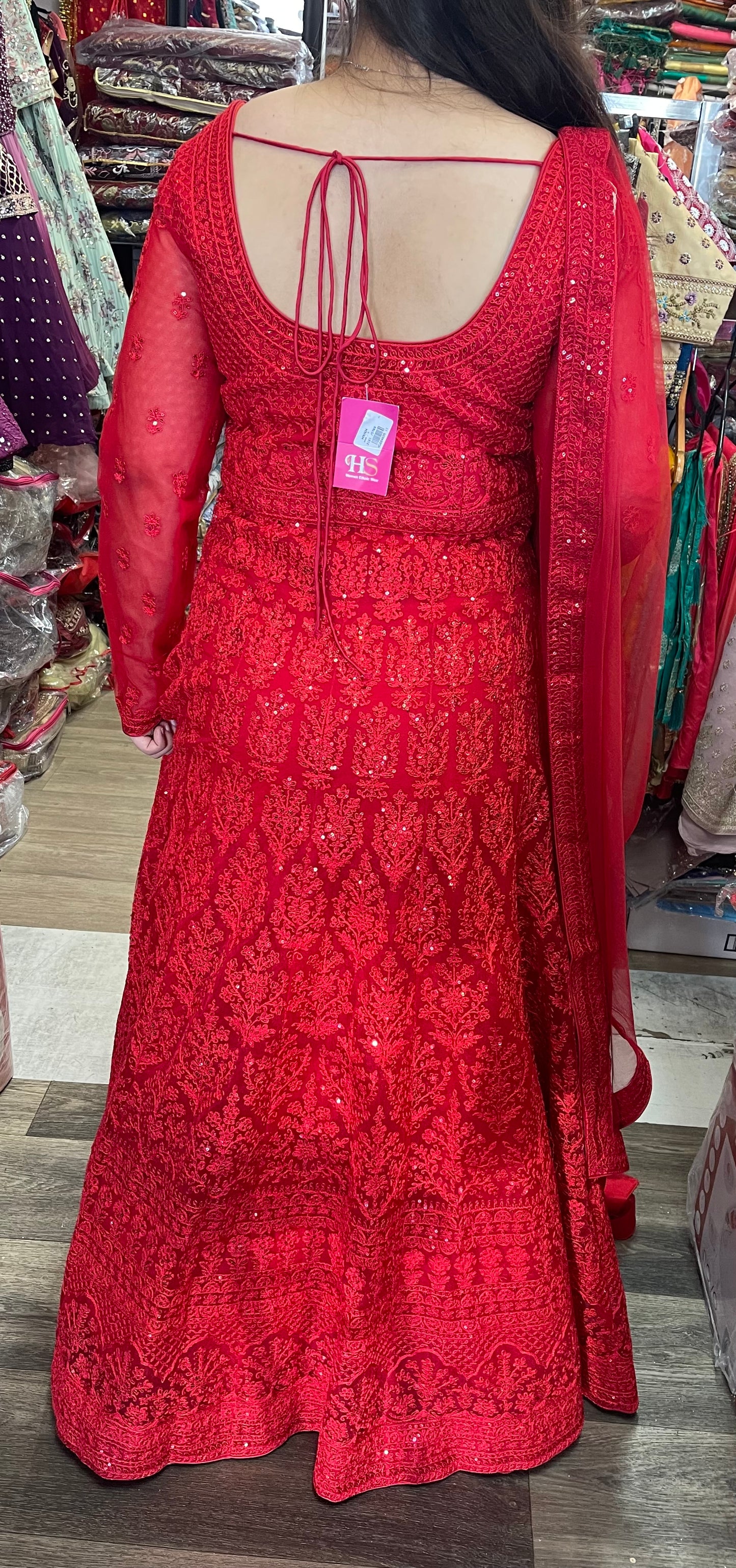 Beautiful designer long top lengha suit