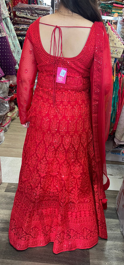 Beautiful designer long top lengha suit