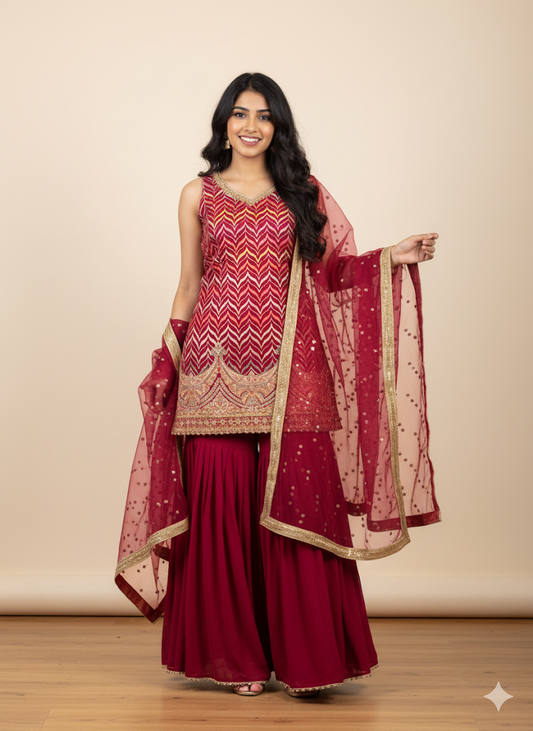 Beautiful designer sharara suit