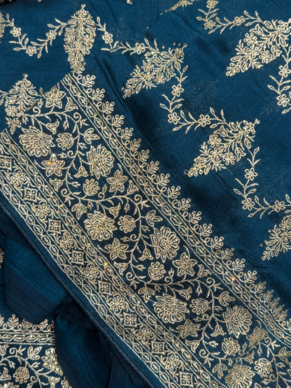 Beautiful designer fully embroidery saree