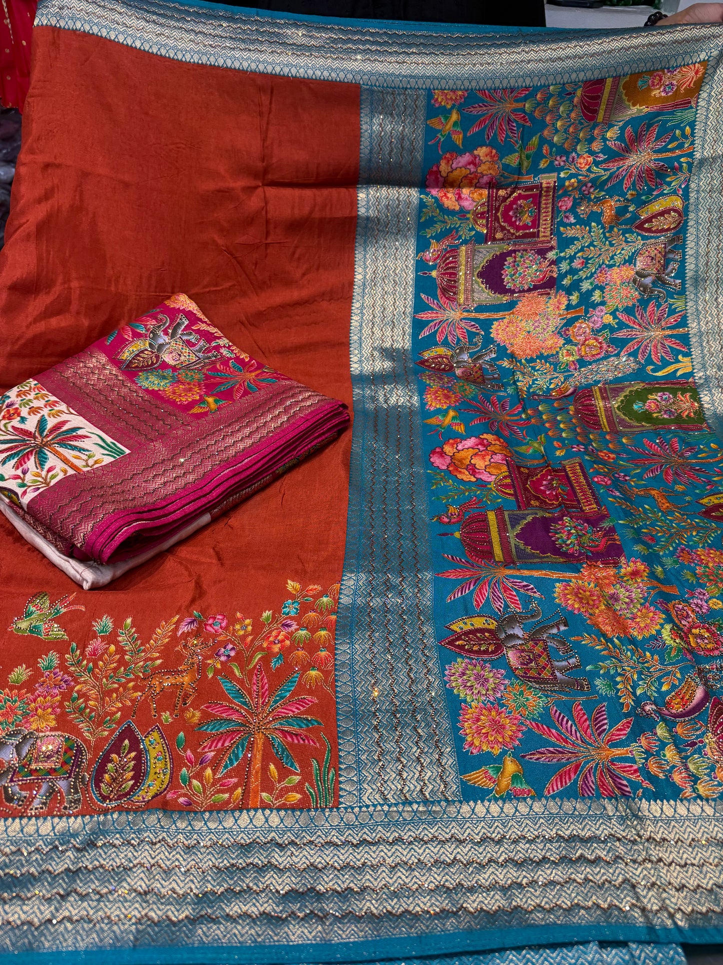 Beautiful designer pure silk saree