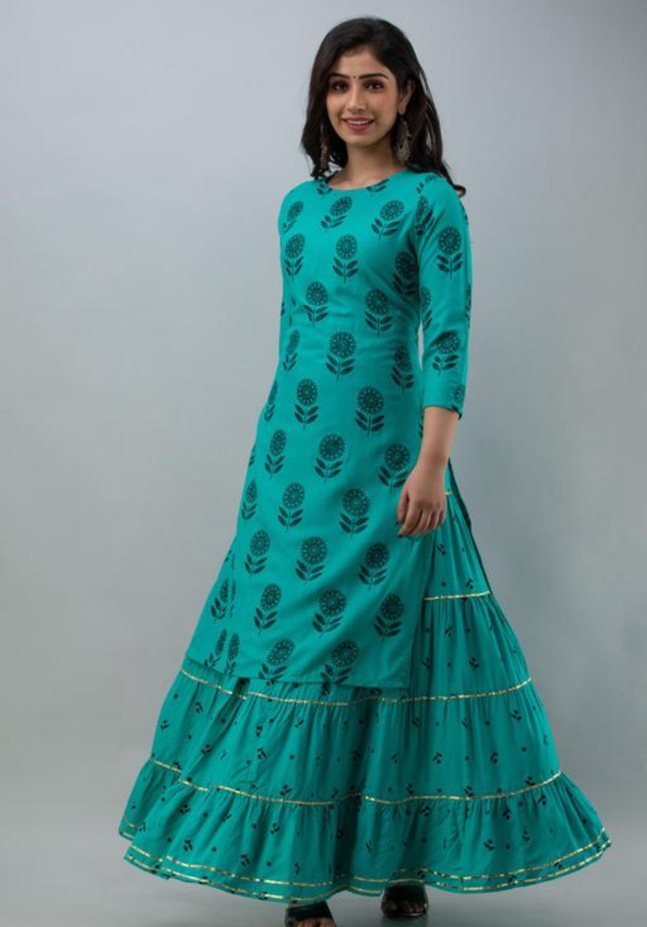 Beautiful designer Kurti with skirt