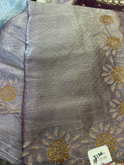 Beautiful designer fully embroidery saree