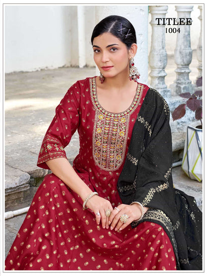 Beautiful designer Readymade Anarkali 3 Piece Suit