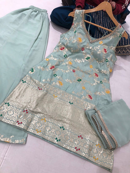 Beautiful designer plazo suit