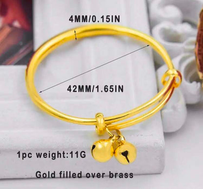 Beautiful designer gold plated bangles for babies
