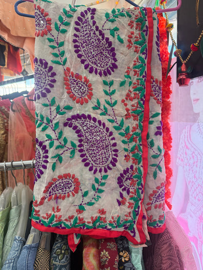 Beautiful designer fully embroidery dupptta