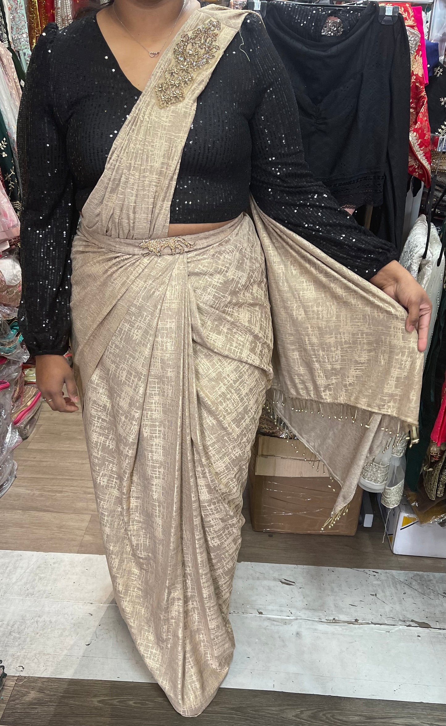 Beautiful designer readymade saree