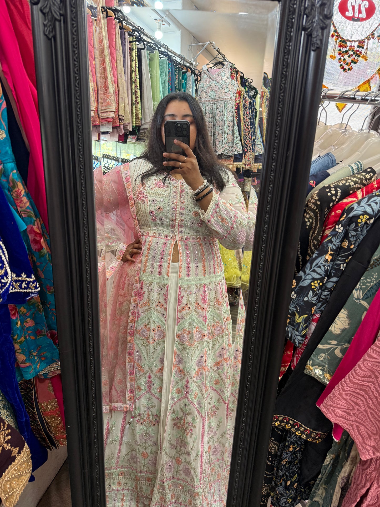 Beautiful designer long top lengha choli