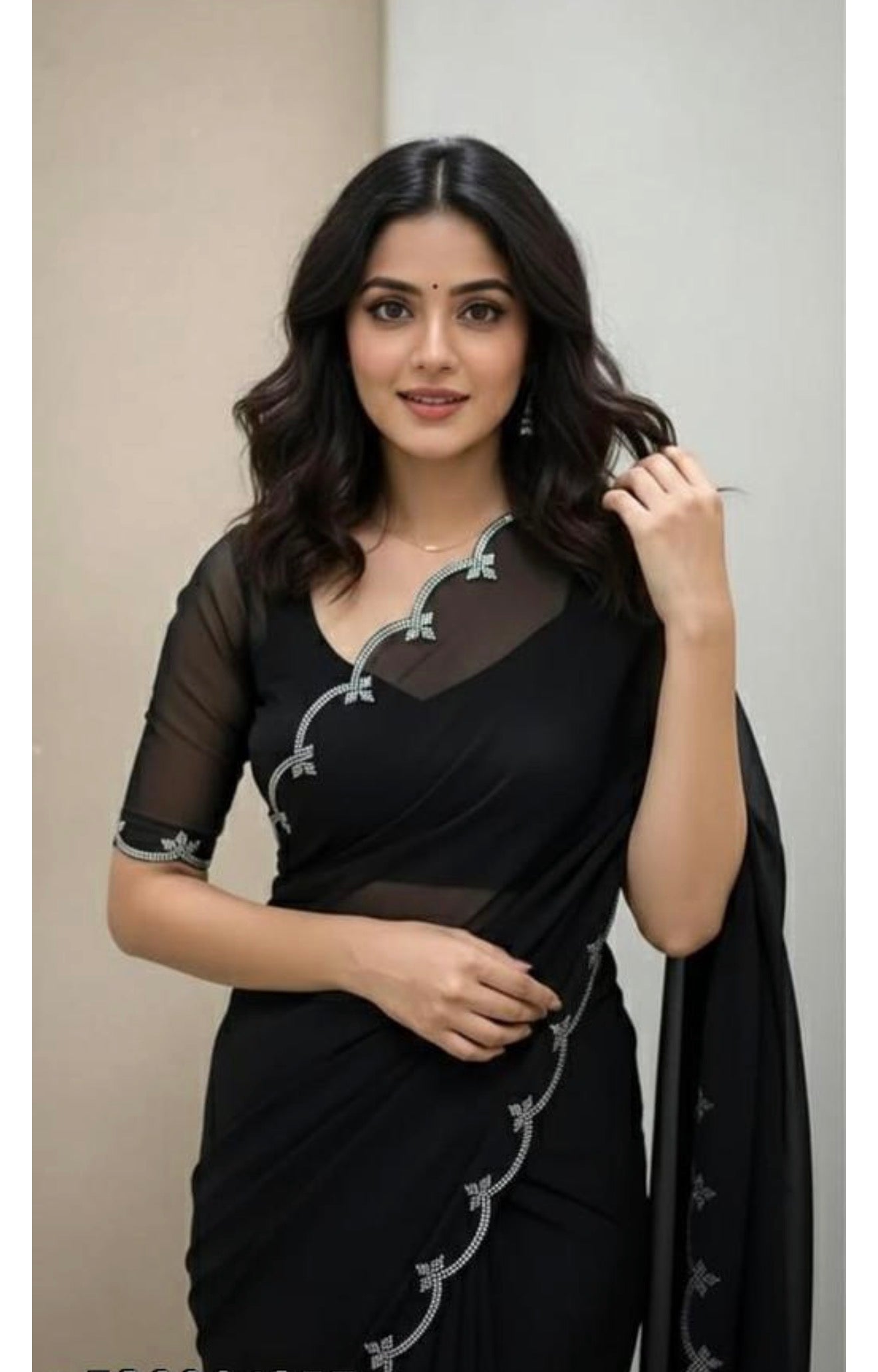 Beautiful designer geogrette saree
