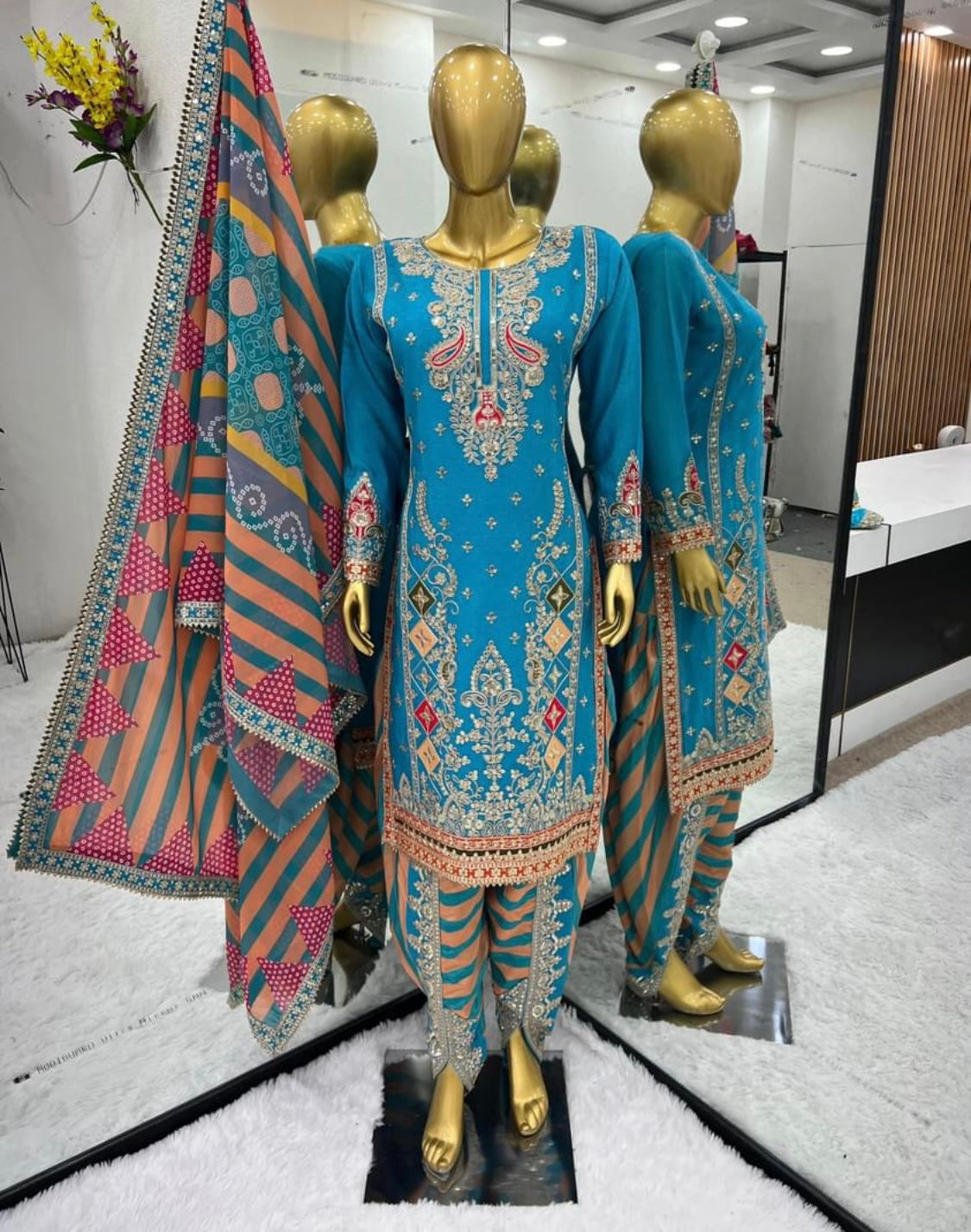 Beautiful designer dhoti suit