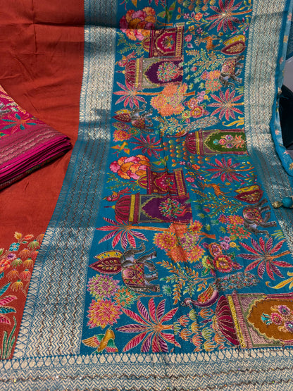 Beautiful designer pure silk saree