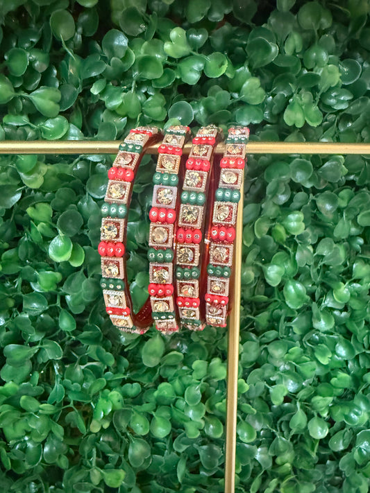 Beautiful designer glass bangles set