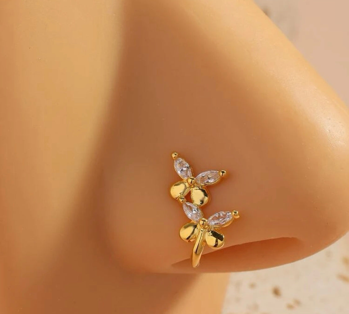 Beautiful designer stone nose ring