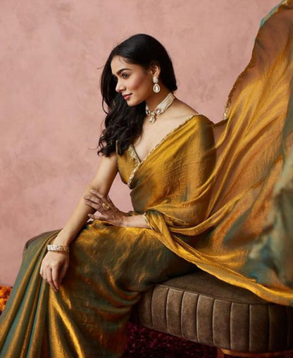 Beautiful designer Jimmy Choo silk saree