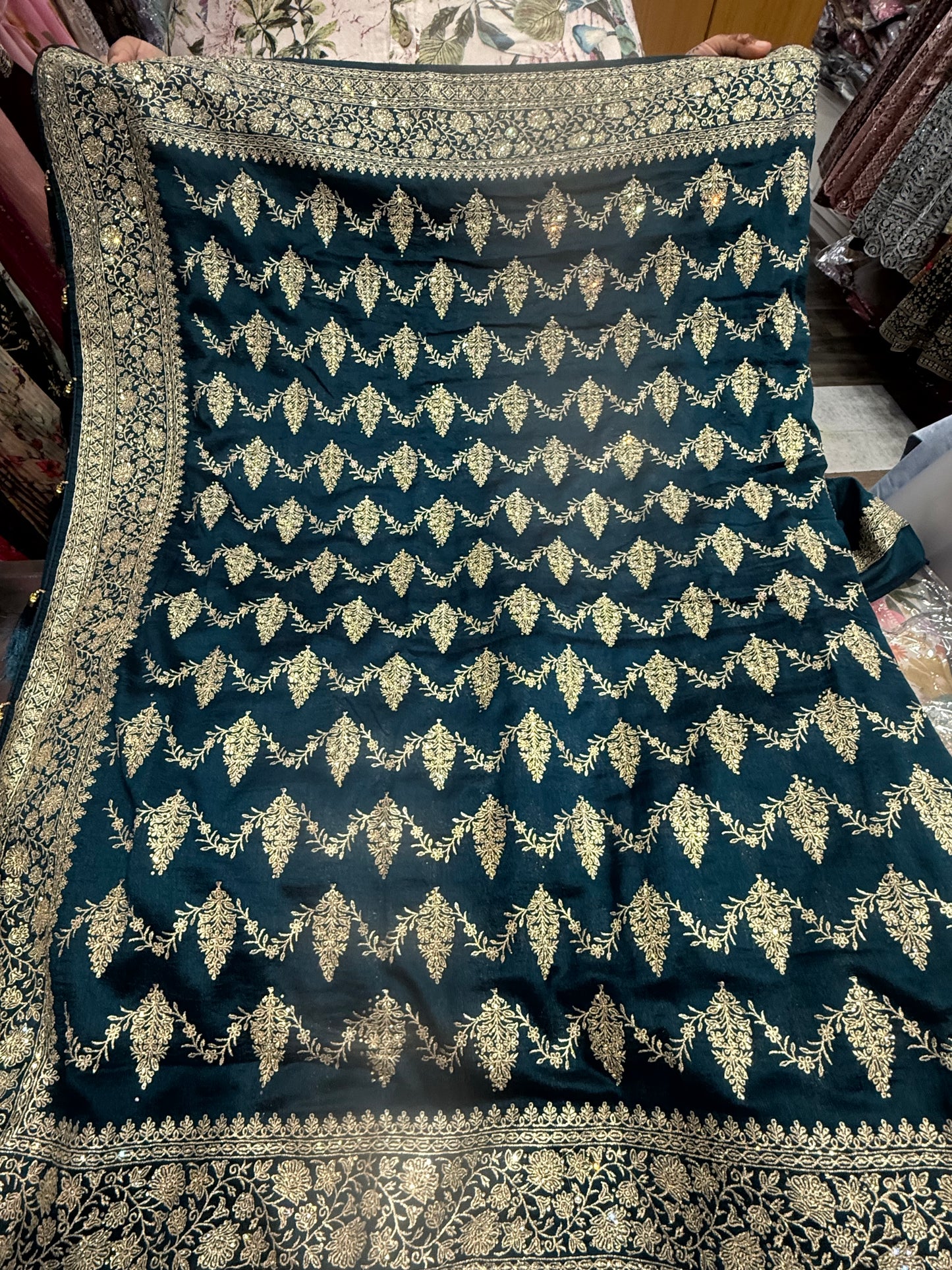 Beautiful designer fully embroidery saree