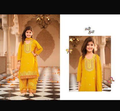 Beautiful designer Punjabi patiala suit for kids