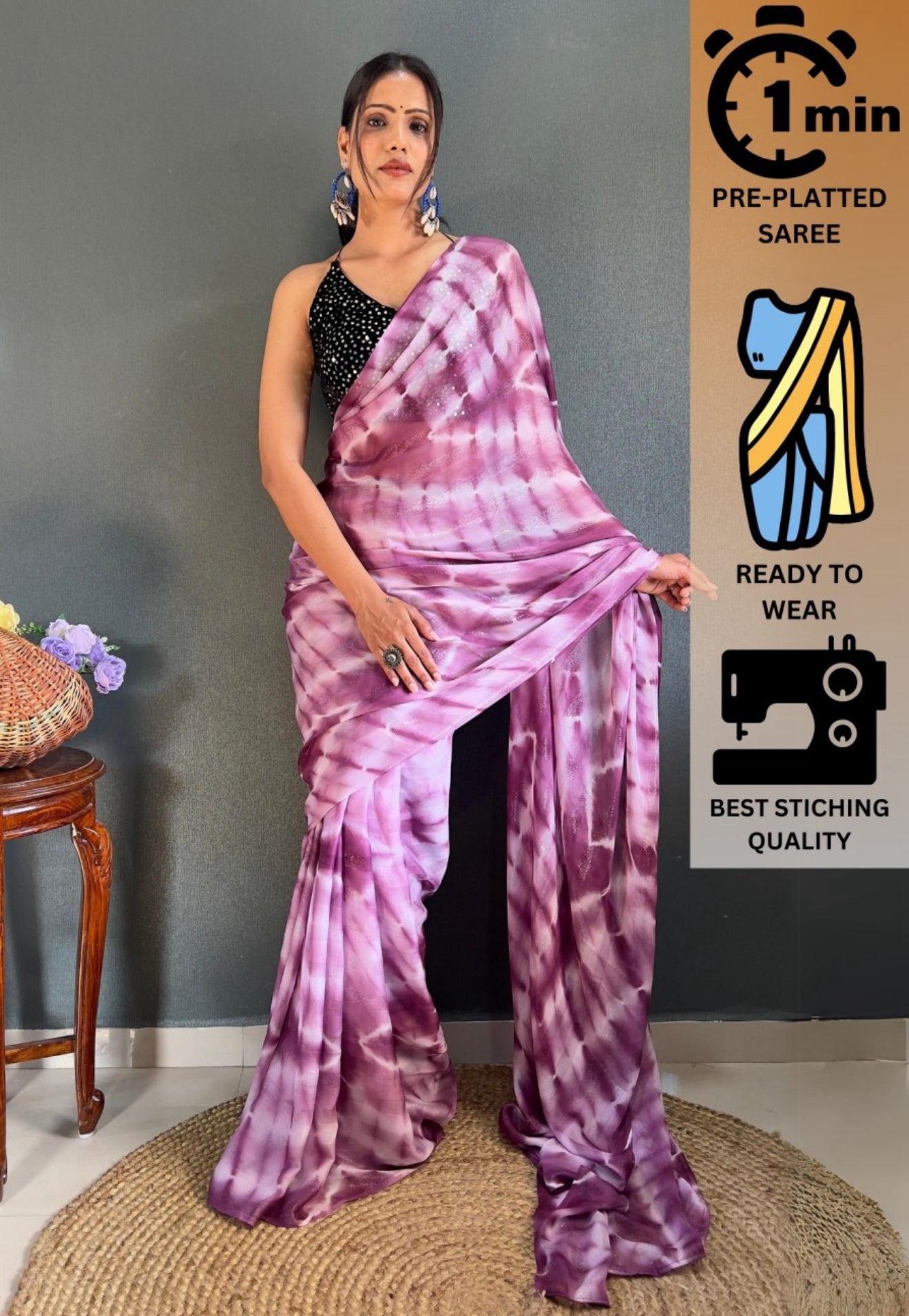 Beautiful designer readymade saree