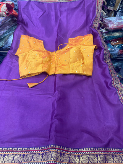 Beautiful designer saree blouse combo