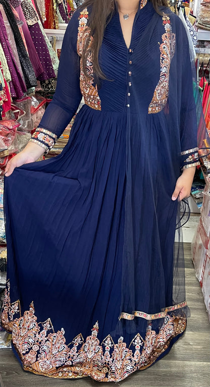 Beautiful designer gown style anarkali suit