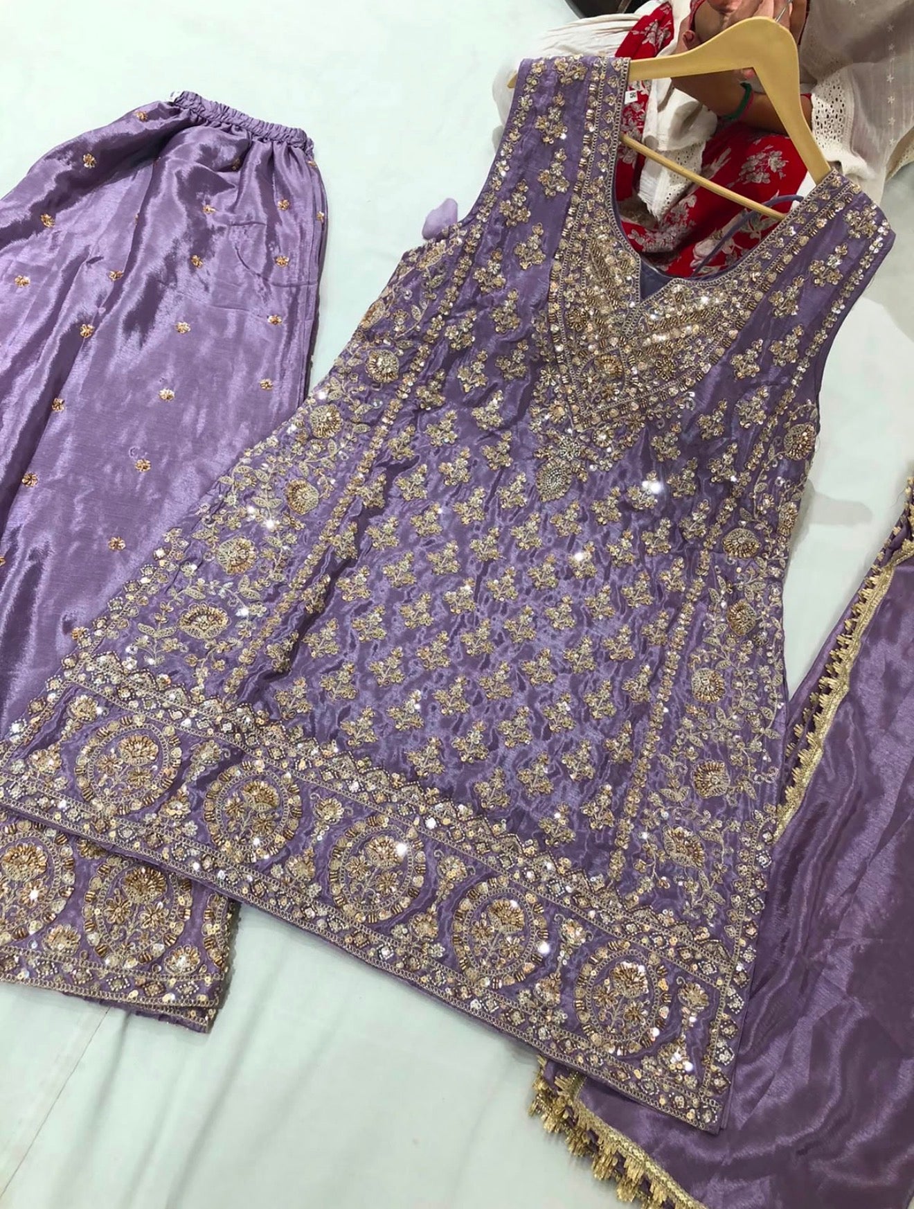 Beautiful designer plazo suit