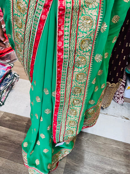 Beautiful designer heavily embroidery saree