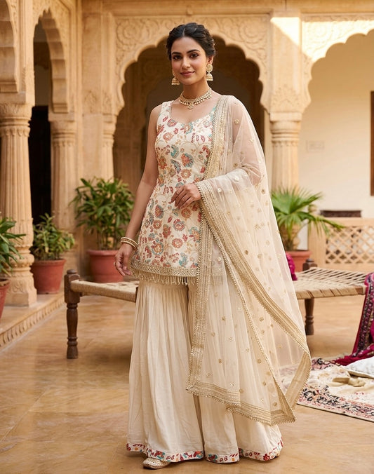 Beautiful designer sharara suit