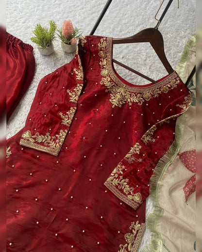 Beautiful designer plazo suit
