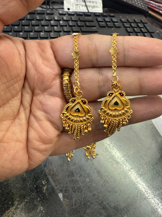 Beautiful designer one gram plated earrings kanchain