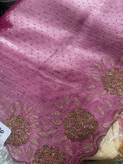 Beautiful designer fully embroidery saree