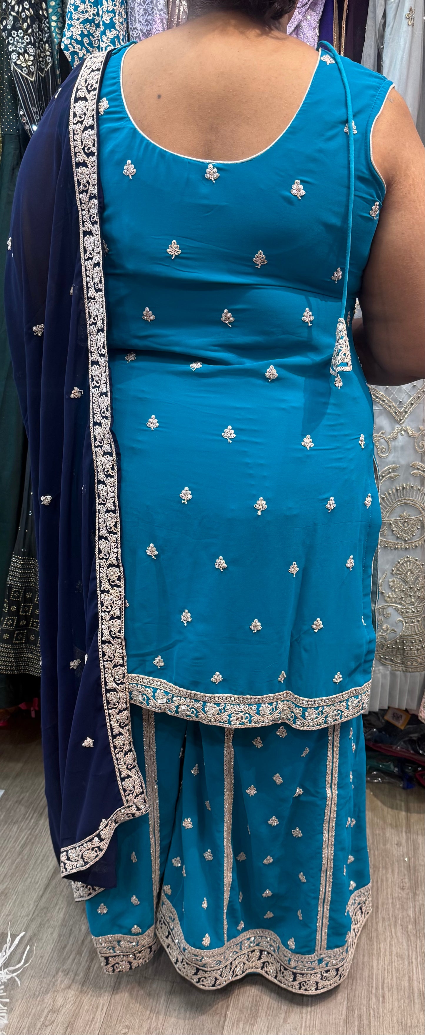 Beautiful designer plazo suit