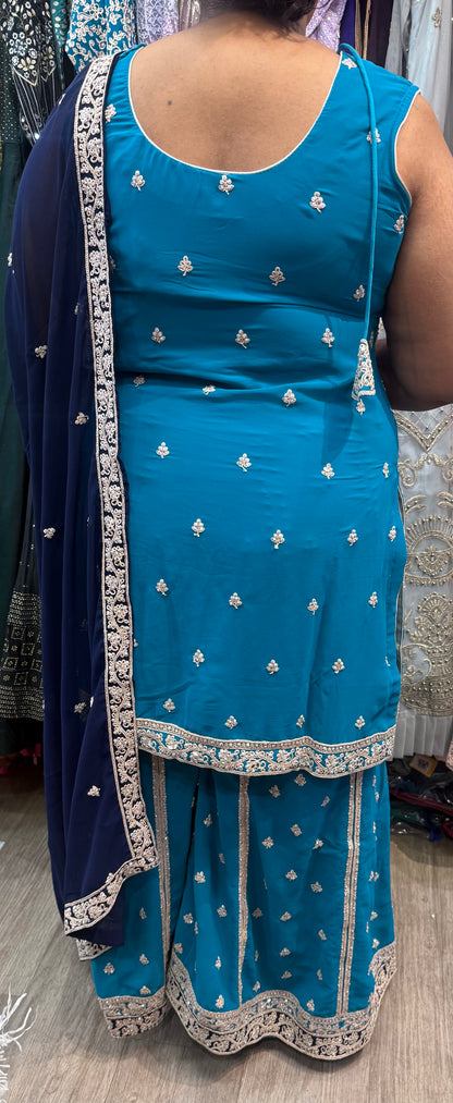 Beautiful designer plazo suit