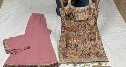 Beautiful designer anarkali plazo suit