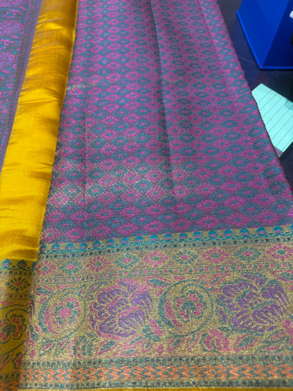 Beautiful designer temple silk saree