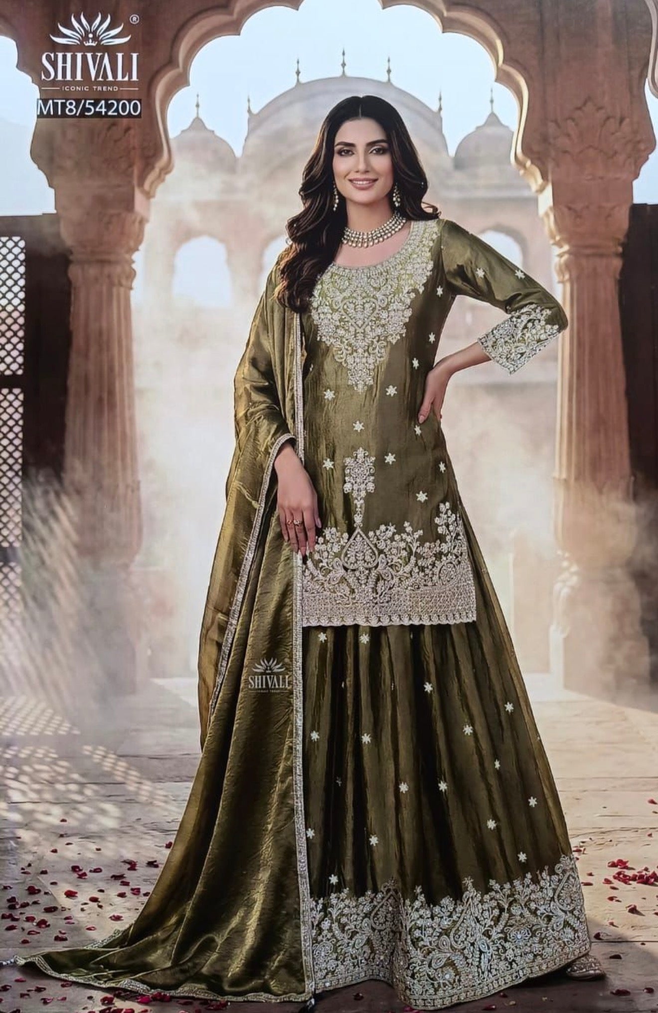 Beautiful designer long top lengha