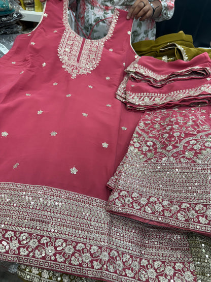 Beautiful designer plazo suit