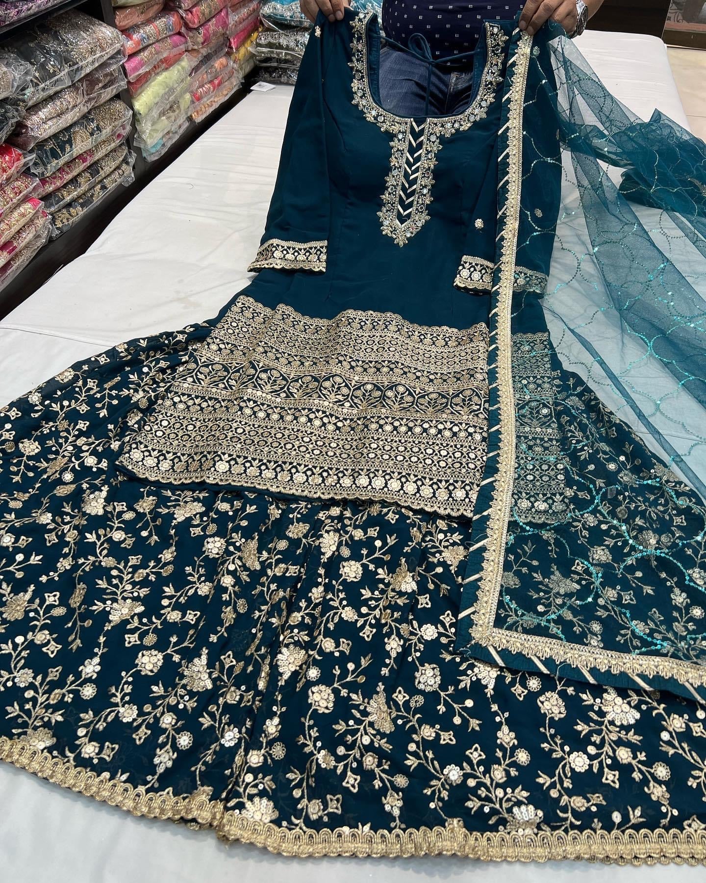 Beautiful designer sharara suit